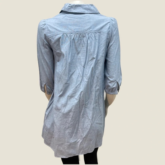 OLIVE des Olive Blue Button Down Tunic Dress - Picture 4 of 4